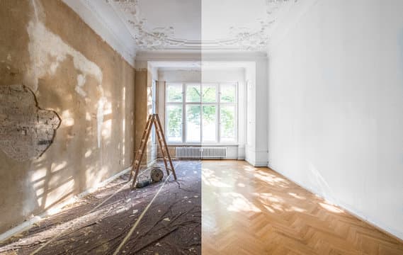 Transformatie en totaalrenovatie van een woonruimte